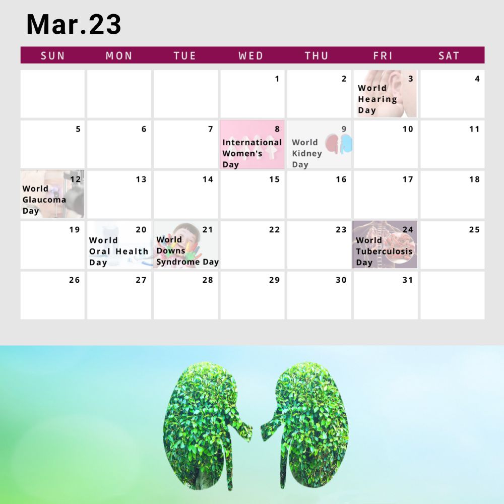 HCP Engagement Events planner in March 2023